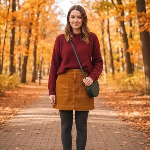 BDG Urban Outfitters NWOT Corduroy Mini Skirt Caramel Small